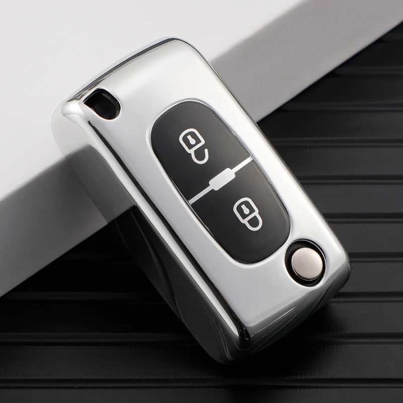 For Peugeot 107 207 307 308 407 607 206 4007 3008 5008 For Citroen C2 C3 C4 C5 C6 C8 2/3 Buttons TPU Car Remote Key Case Cover