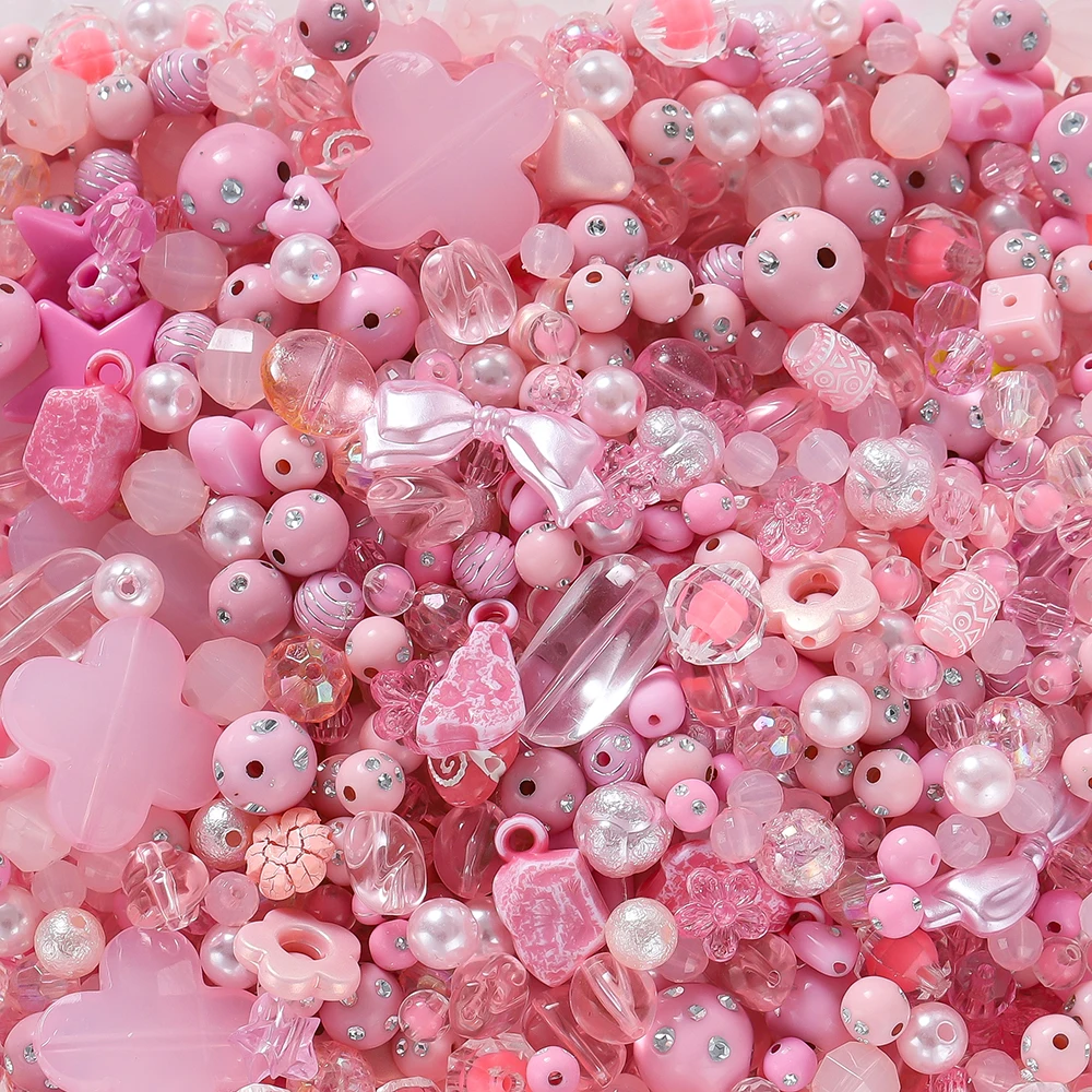 20g/lot Mixed Bowknot Beads Star Heart Butterfly Acrylic Spacer Bead for Jewelry Making DIY Bracelets Necklace Accessories