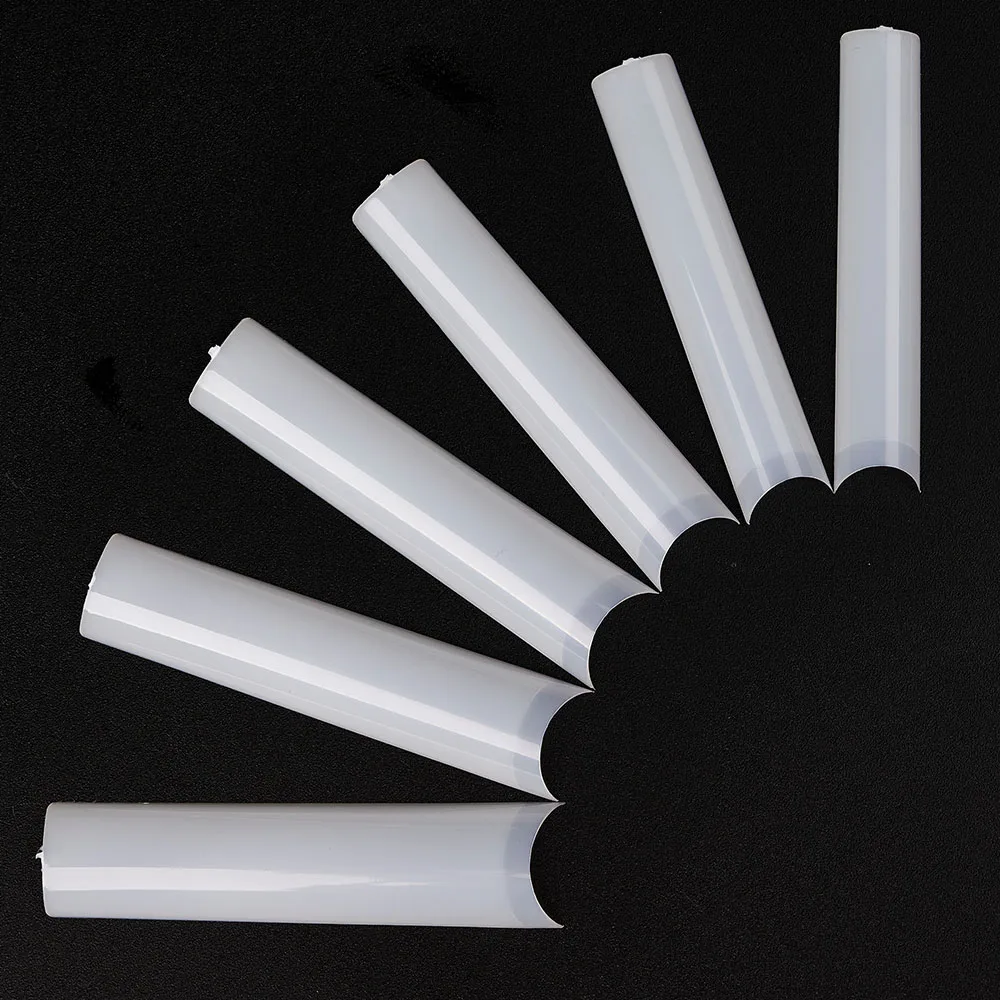 3XL Long Coffin/Square Acrylic False Nail Tip Half Cover C Curved Straight Nail Tips Manicure Nail Art Decoration ToolFake Nails