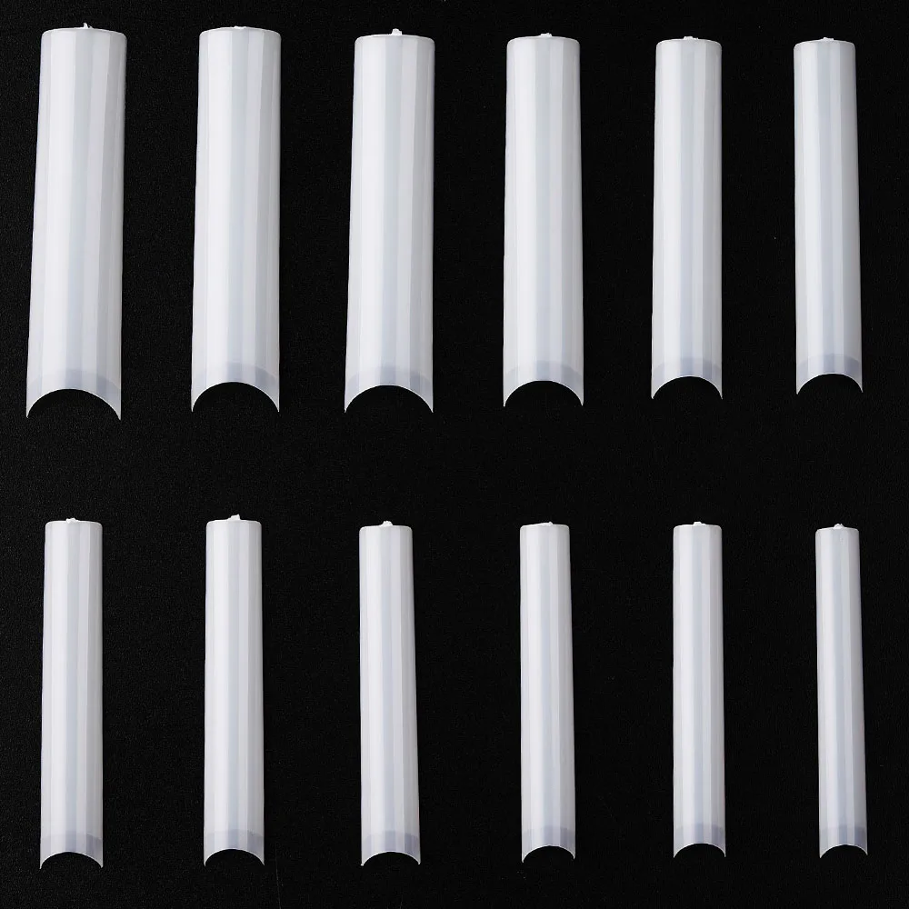 3XL Long Coffin/Square Acrylic False Nail Tip Half Cover C Curved Straight Nail Tips Manicure Nail Art Decoration ToolFake Nails