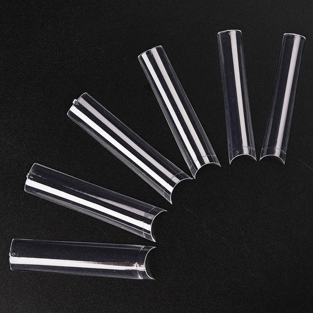 3XL Long Coffin/Square Acrylic False Nail Tip Half Cover C Curved Straight Nail Tips Manicure Nail Art Decoration ToolFake Nails