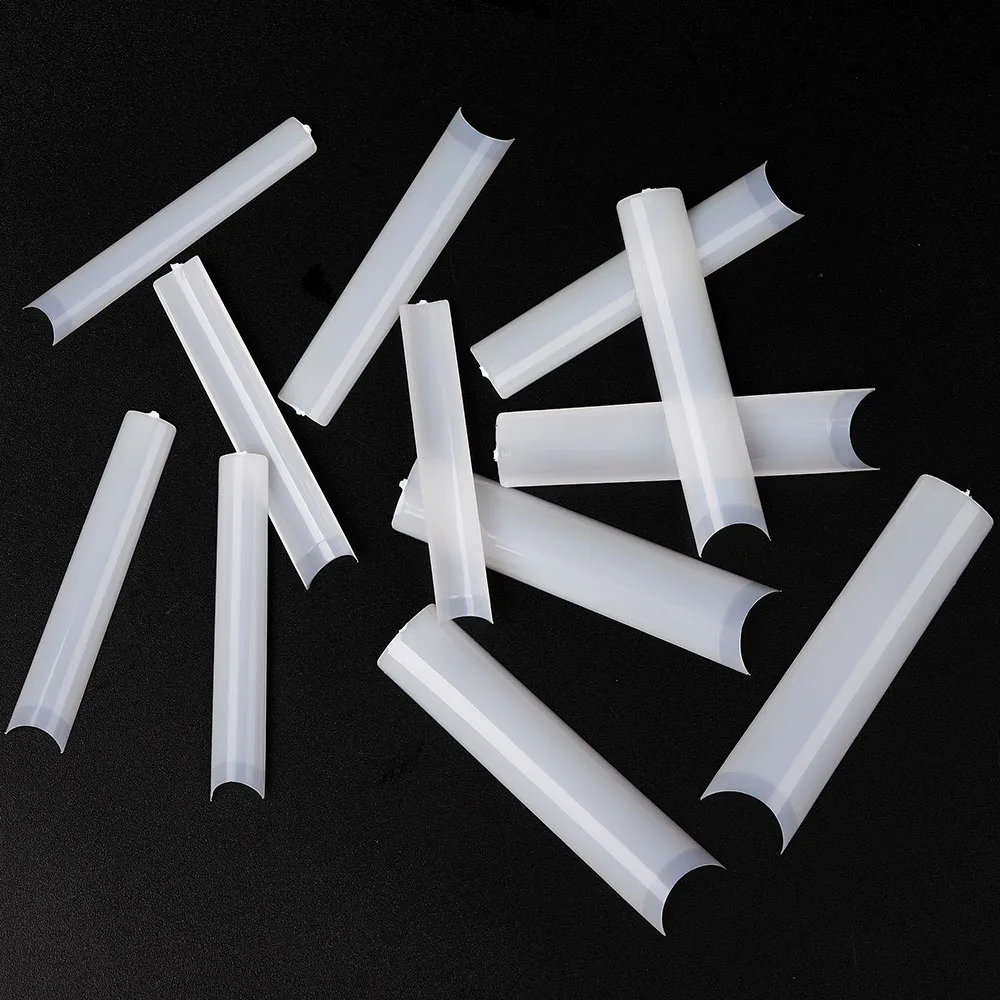3XL Long Coffin/Square Acrylic False Nail Tip Half Cover C Curved Straight Nail Tips Manicure Nail Art Decoration ToolFake Nails