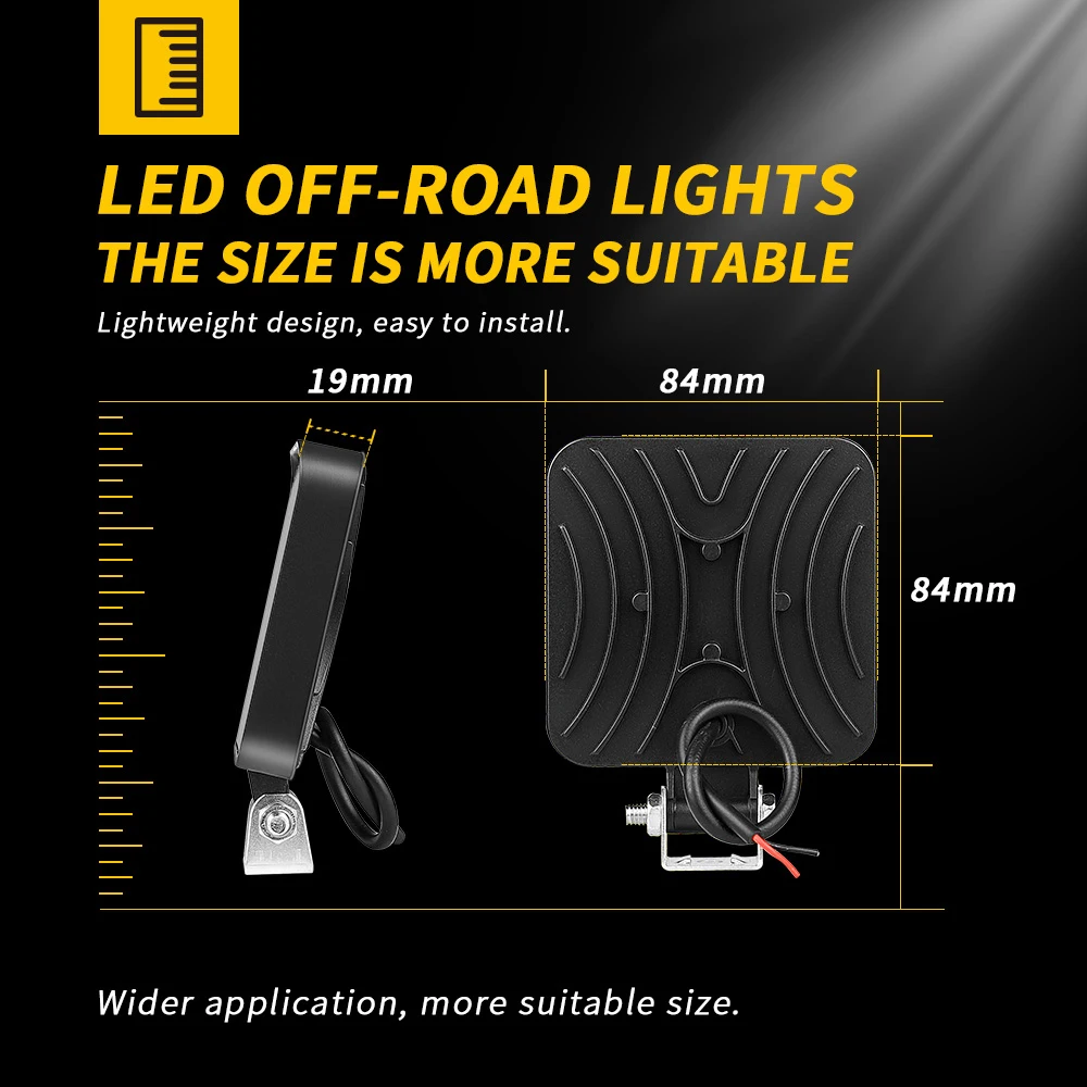 48W 16 Led 12V 24V LED Light Bar Work Light For Car Tractor Boat Truck 4X4 4WD SUV ATV Off Road Car SUV ATV Barra LED Headlights