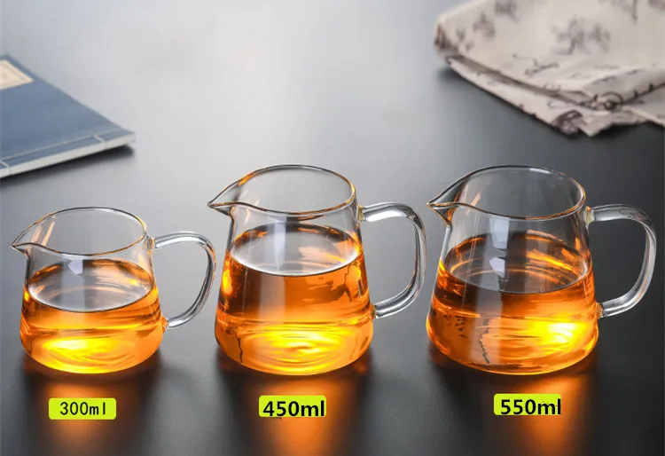 Heat-resisting Clear Glass Tea Pot Fair Cup Cha Hai Teapot With Infuser Puer Tea Brewing Kettle Pu Erh Gaiwan Set Pots Teapots