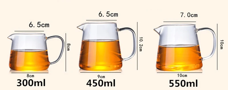 Heat-resisting Clear Glass Tea Pot Fair Cup Cha Hai Teapot With Infuser Puer Tea Brewing Kettle Pu Erh Gaiwan Set Pots Teapots