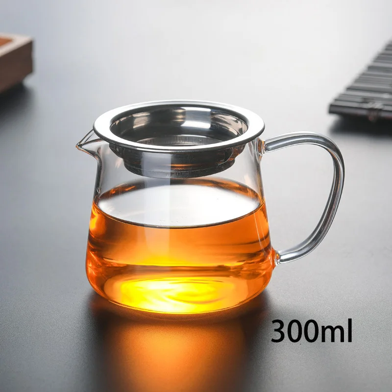 Heat-resisting Clear Glass Tea Pot Fair Cup Cha Hai Teapot With Infuser Puer Tea Brewing Kettle Pu Erh Gaiwan Set Pots Teapots