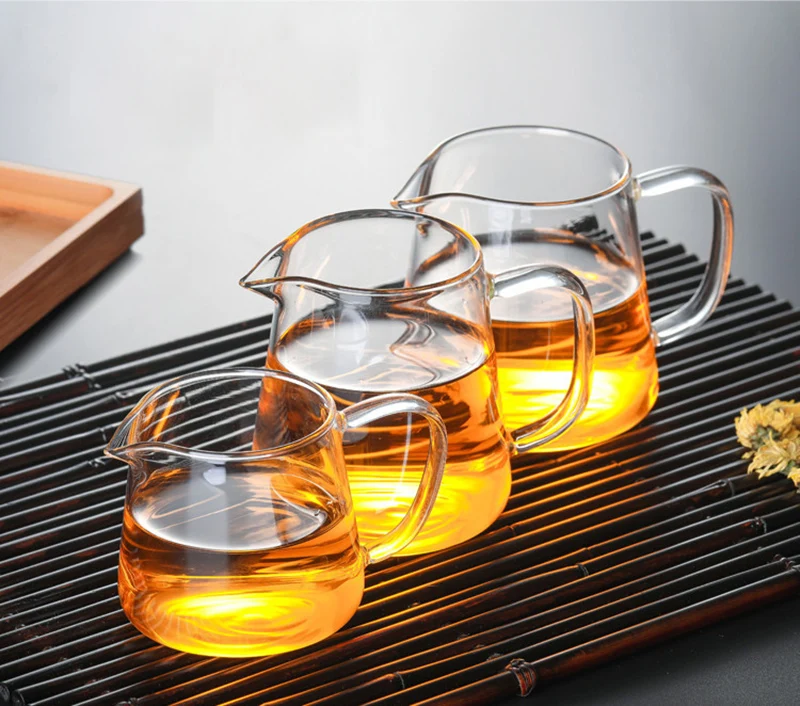Heat-resisting Clear Glass Tea Pot Fair Cup Cha Hai Teapot With Infuser Puer Tea Brewing Kettle Pu Erh Gaiwan Set Pots Teapots
