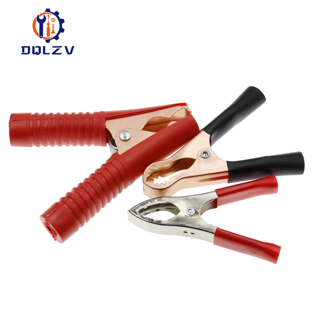 2PCS 30A 50A 100A Red+Black Crocodile Car Caravan Van Battery Test Lead Clips Best Promotion Alligator Clips Connector Plug