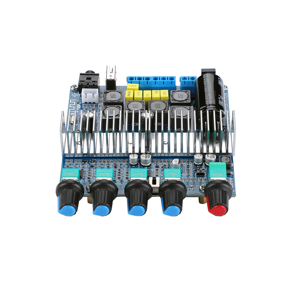 AIYIMA Audio Upgraded TPA3116 Subwoofer Amplifier Board 2.1 Channel HiFi USB DAC Bluetooth 5.0 Power Amplifiers 2x50W+100W