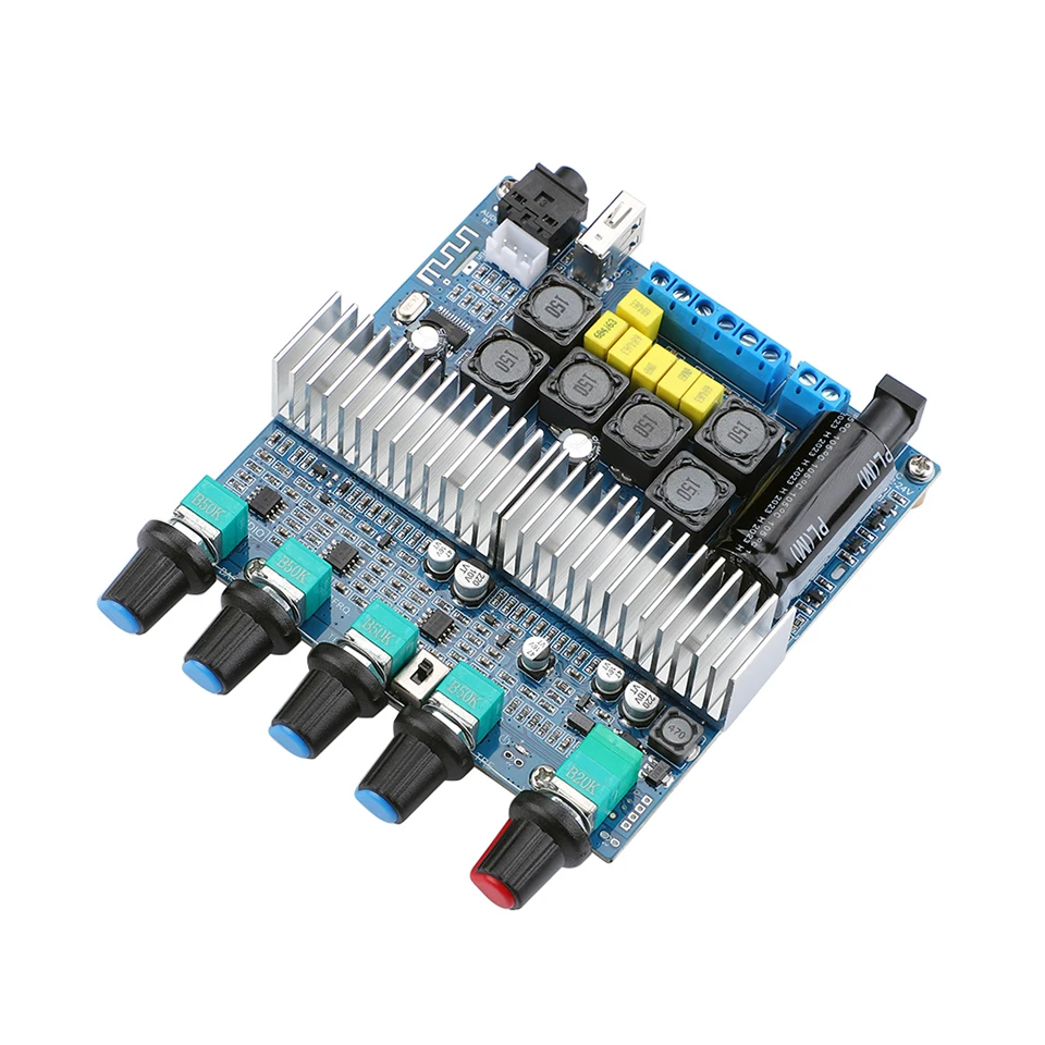 AIYIMA Audio Upgraded TPA3116 Subwoofer Amplifier Board 2.1 Channel HiFi USB DAC Bluetooth 5.0 Power Amplifiers 2x50W+100W