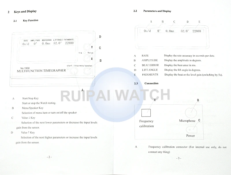 Watchmakers and Hobbyists Watch Testing Tool, Mechanical Watch Testing Time Grapher Weishi Timegrapher 1000 1900