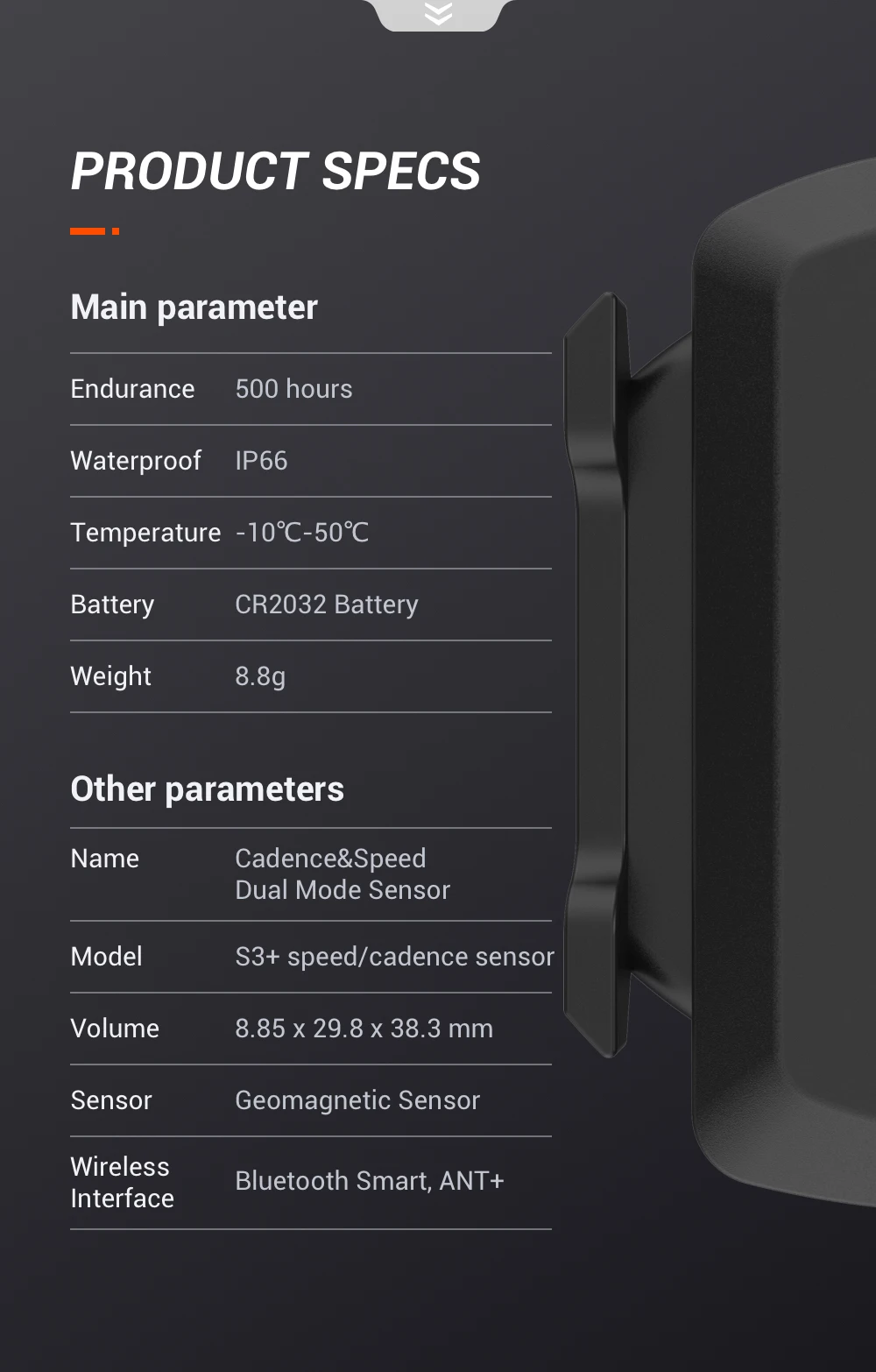 Magene Cadence Sensor Speed S3+ Speedometer ANT+ Bluetooth Computer Compatible with Garmin IGP Bryton  Bike Computer Wireless
