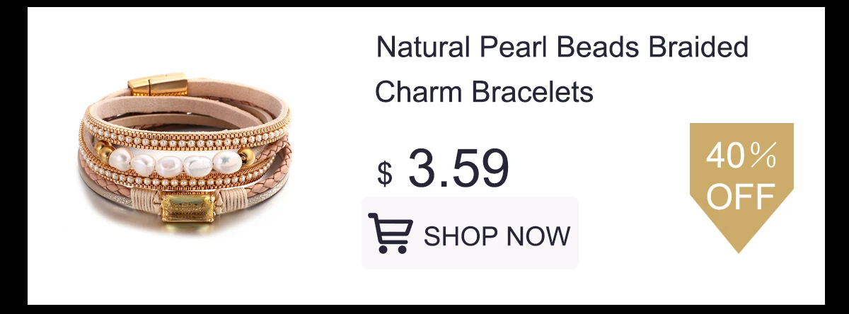 ALLYES Champagne Genuine Leather Bracelets for Women Boho Multilayer Metal Charm Resin Beads Wrap Bracelets Fashion Jewelry
