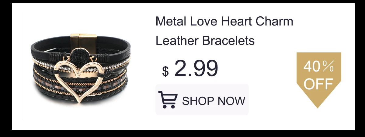 ALLYES Champagne Genuine Leather Bracelets for Women Boho Multilayer Metal Charm Resin Beads Wrap Bracelets Fashion Jewelry