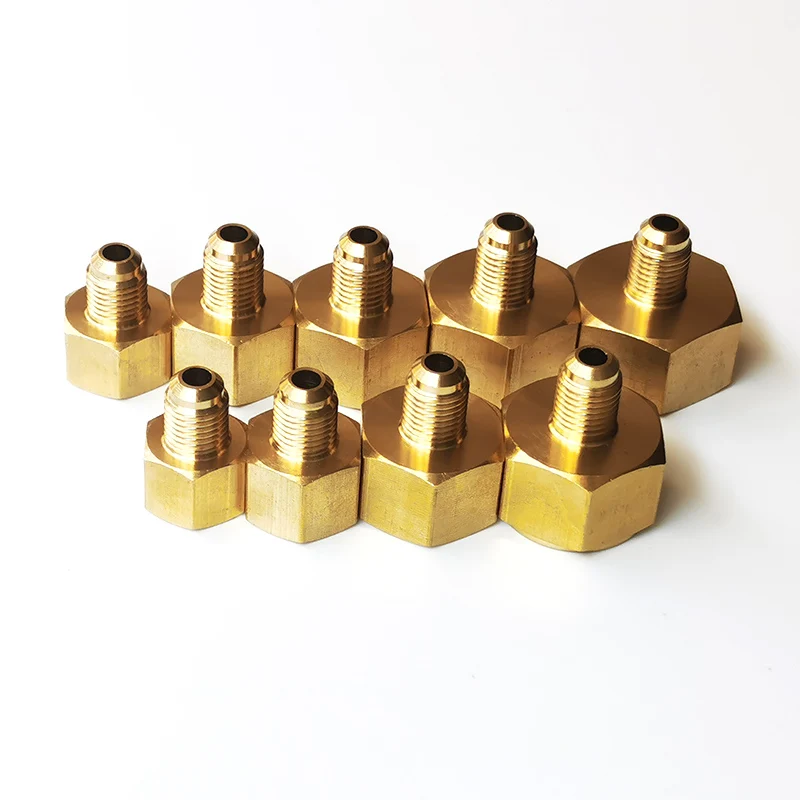 1/8" 1/4" 3/8" 1/2" 3/4" NPT BSP Female Male 1/8 3/16 1/4 5/16 3/8 1/2 Inch-SAE Flare Tube Brass Pipe Fitting Air Conditioner