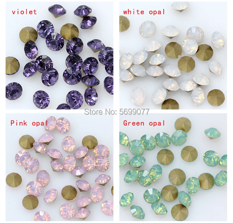 1440P SS2/3/4/5/6/8 Round Facet Cone Cz Crystal 36Color Pointed Back Diamond For 3D Nail Arts Wedding Dress Repair Jewelry Beads
