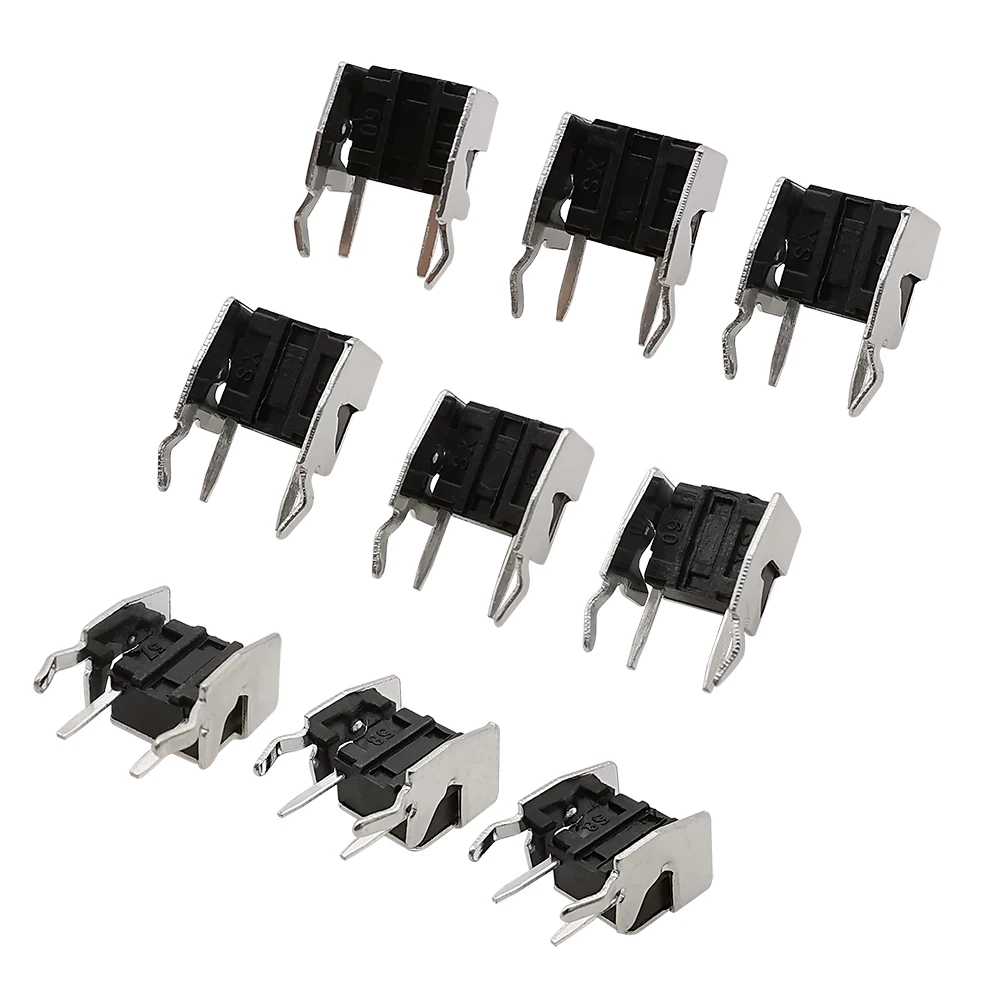 20Pcs 6x6 PCB Momentary Tactile Tact Push Button 4-Pin Self-reset Switch Right Angle With stent 6*6*4.3/4.5/5/6/7/7.5/8/9/10mm