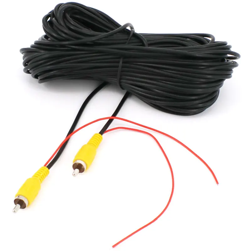 6 Meters 10M 15M 20M Car Truck RCA Video Extension Cable Male to Male with Trigger Wire for Backup Camera Rear View Parking