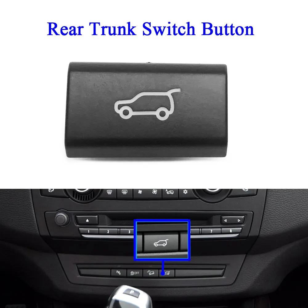 For BMW X5 X6 E70 E71 E72 Dashboard Fan Volume Radar Button AC Vent Grille Rear Trunk Switch Start Stop Key Cover Replacement