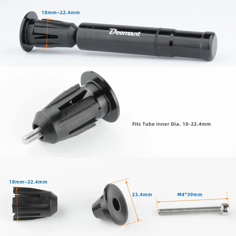 Deemount Original Bicycle Tubeless Tire Repair Tool Tyre Drill Puncture for Urgent Glue Free Repair Optional Rubber Stripe