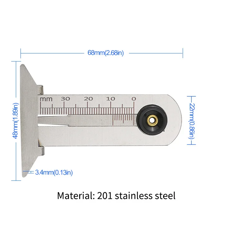 Digital Car Tyre Tire Tread Depth Gauge Meter Measurer Tool Caliper Thickness Gauges Tread Brake Pad Shoe Tire Monitoring System