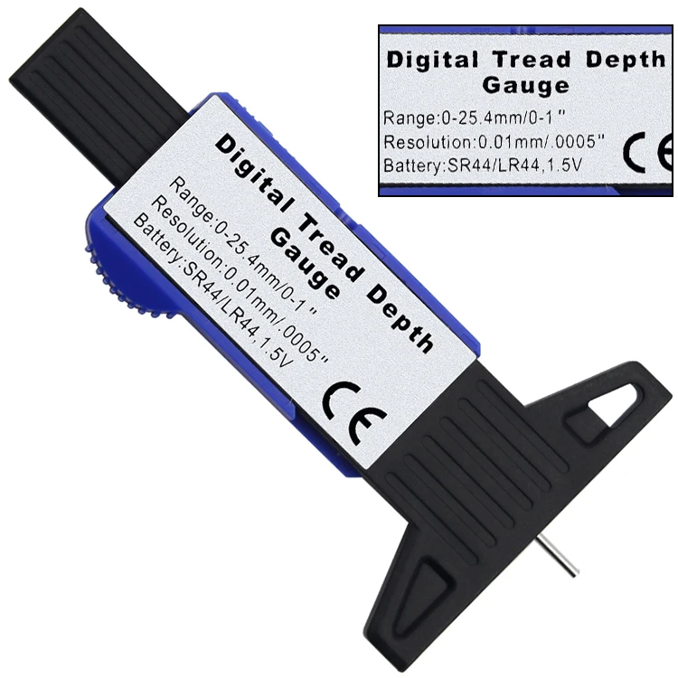 Digital Car Tyre Tire Tread Depth Gauge Meter Measurer Tool Caliper Thickness Gauges Tread Brake Pad Shoe Tire Monitoring System