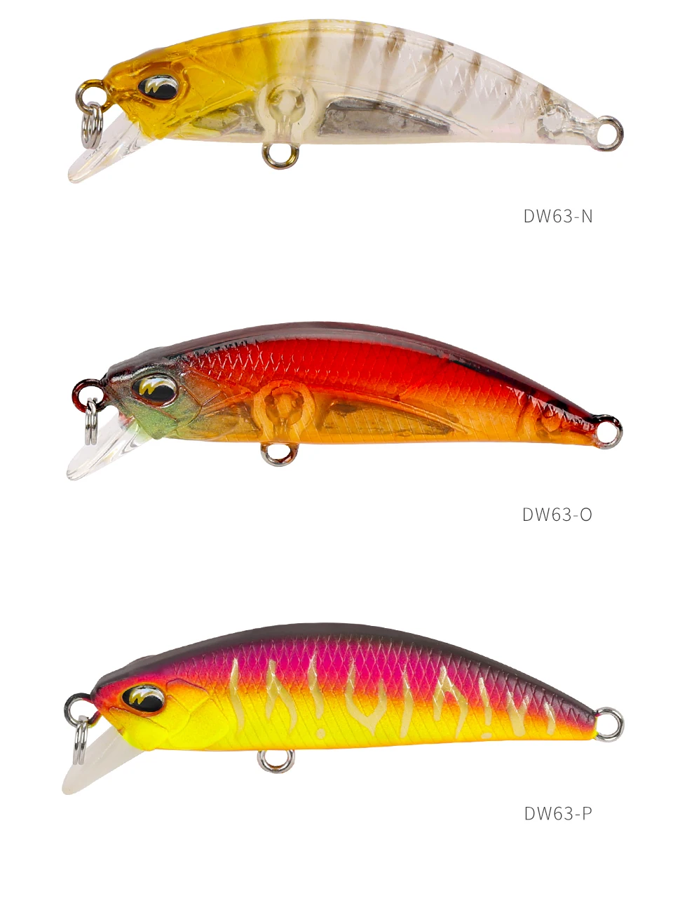 TSURINOYA Sinking Minnow Mini Hard Lure DW63 50S 50mm 5g Artificial Fishing Lure Wobblers Crankbait Trout Bait