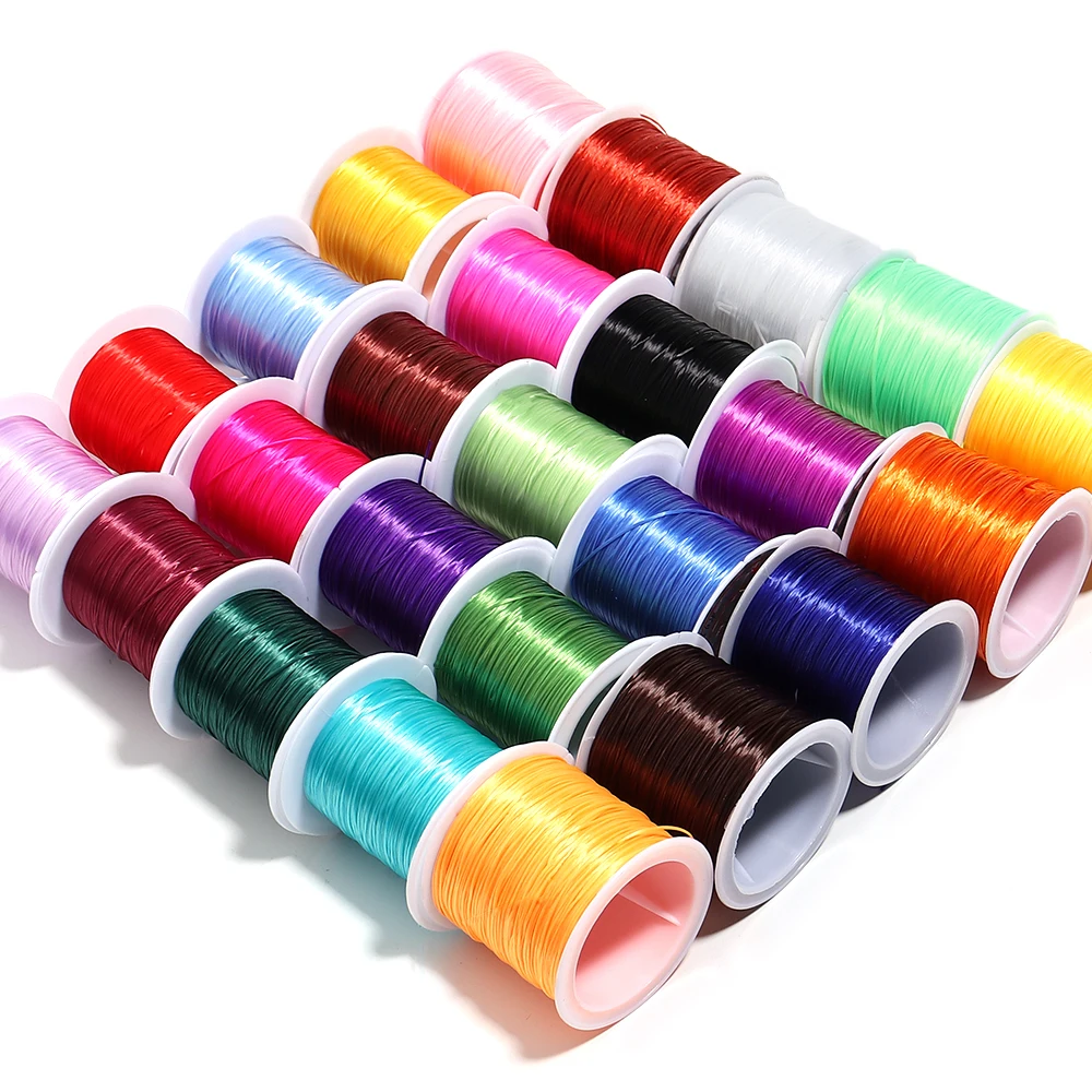 10-40M/Roll Strong Elastic Crystal Beading Cord 1mm for Bracelets Stretch Thread String Necklace DIY Jewelry Making Cords Line