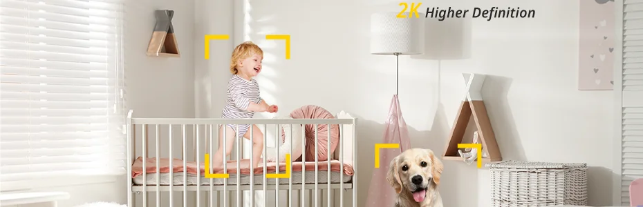 BoyKeep Surveillance Camera 3MP 5/2.4GHz WiFi Indoor Home Security Mini IP Smart Family CCTV Pet Camera Video Monitor 24/7 K10