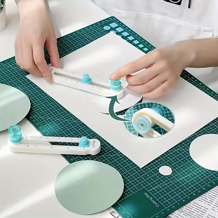 360° Adjustable Circle Cutter - Precision Scrapbooking Tool for Perfect Circular Paper Cuts - Ideal for Craft Enthusiasts,office