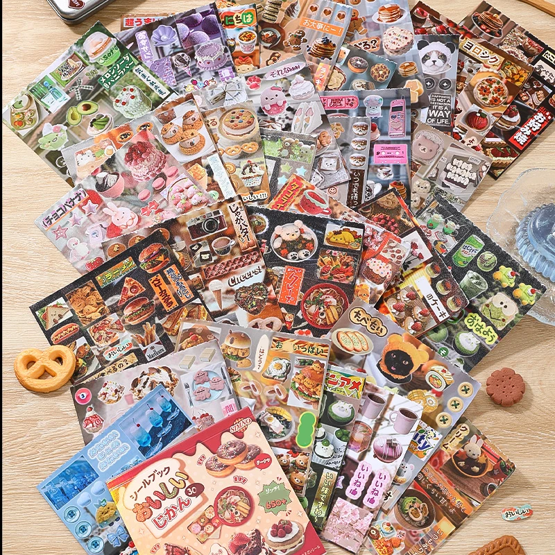 Mr. Paper 2Style 30Pcs/bag Japanese Food Sticker Book DIY Handbook Scrapbook Photo Frame Envelope Phone Case