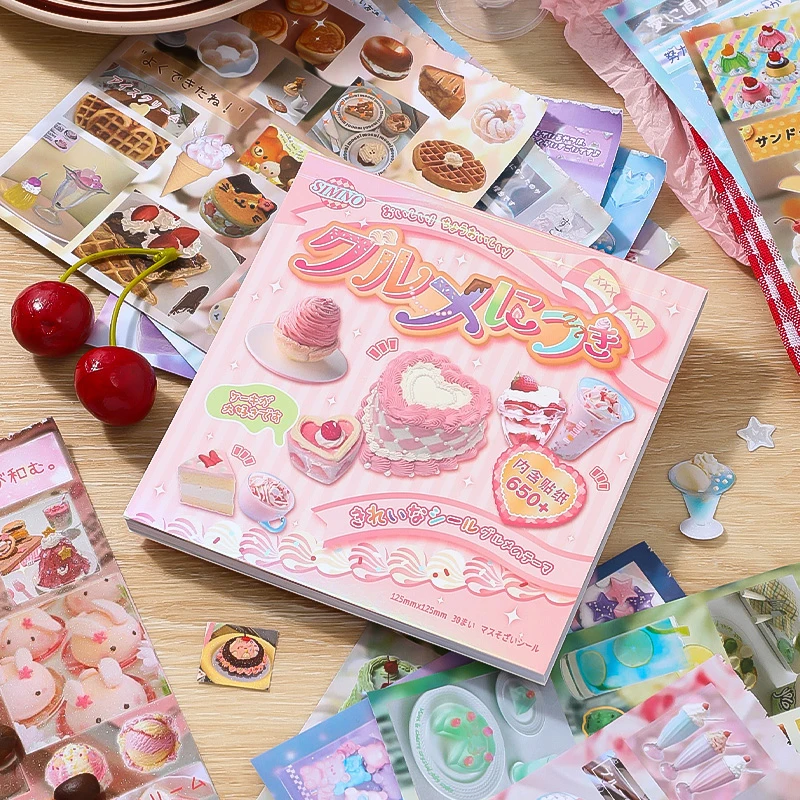 Mr. Paper 2Style 30Pcs/bag Japanese Food Sticker Book DIY Handbook Scrapbook Photo Frame Envelope Phone Case