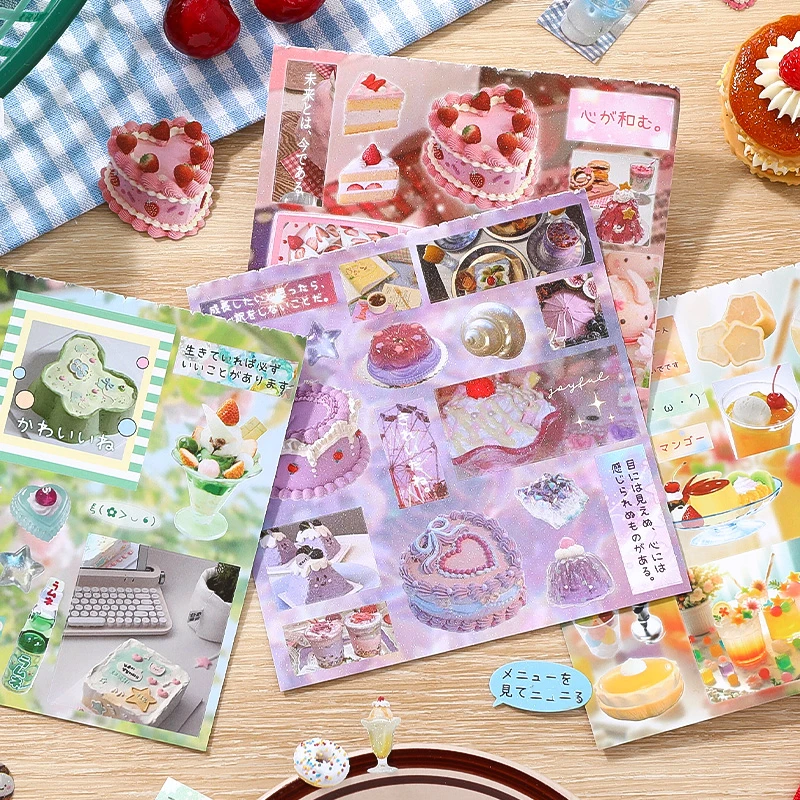 Mr. Paper 2Style 30Pcs/bag Japanese Food Sticker Book DIY Handbook Scrapbook Photo Frame Envelope Phone Case