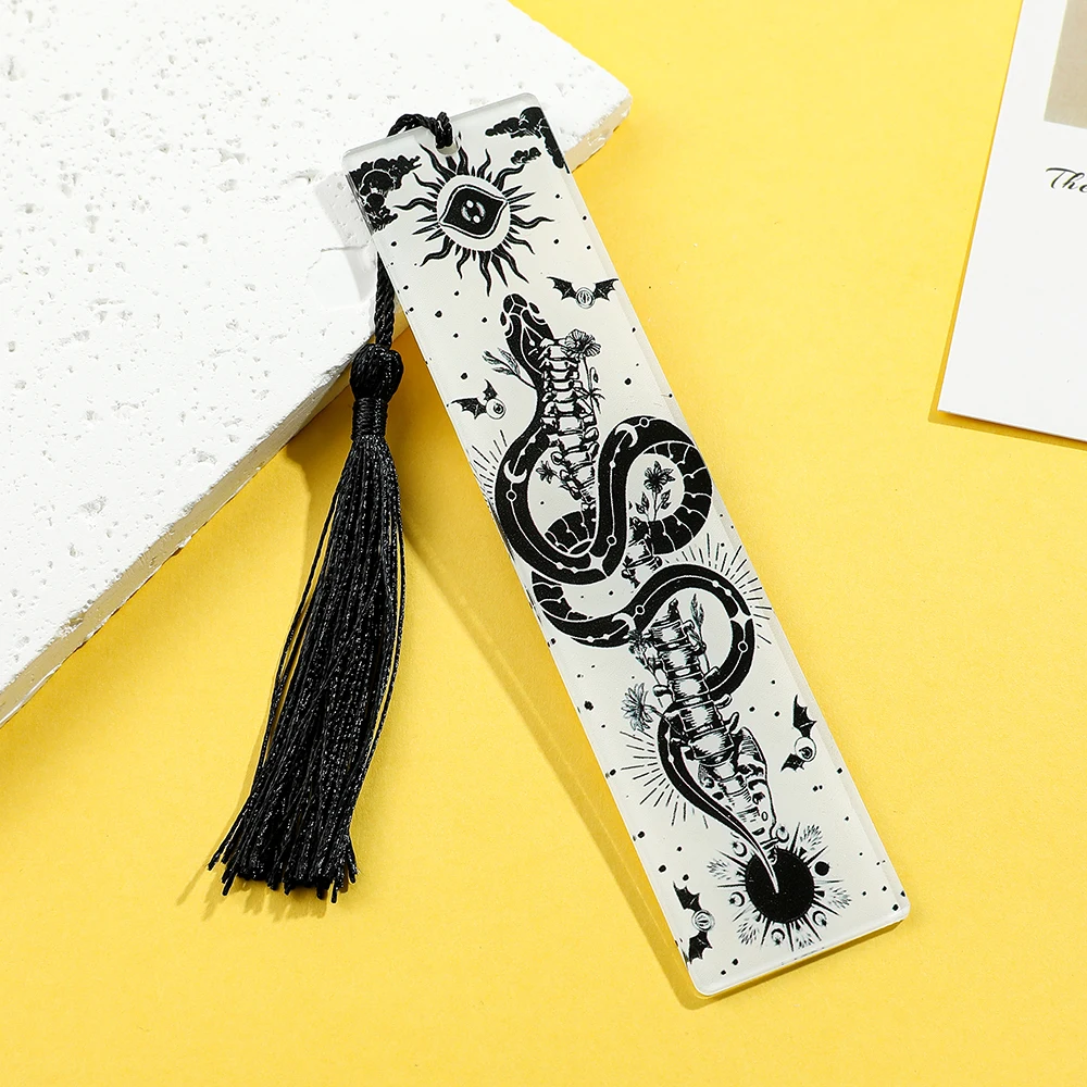 1pcs/2pcs Tree of Life Moon Tarot Element Patter Acrylic Bookmarks Student Learning Supplies Stationery Gifts Decor Gifts