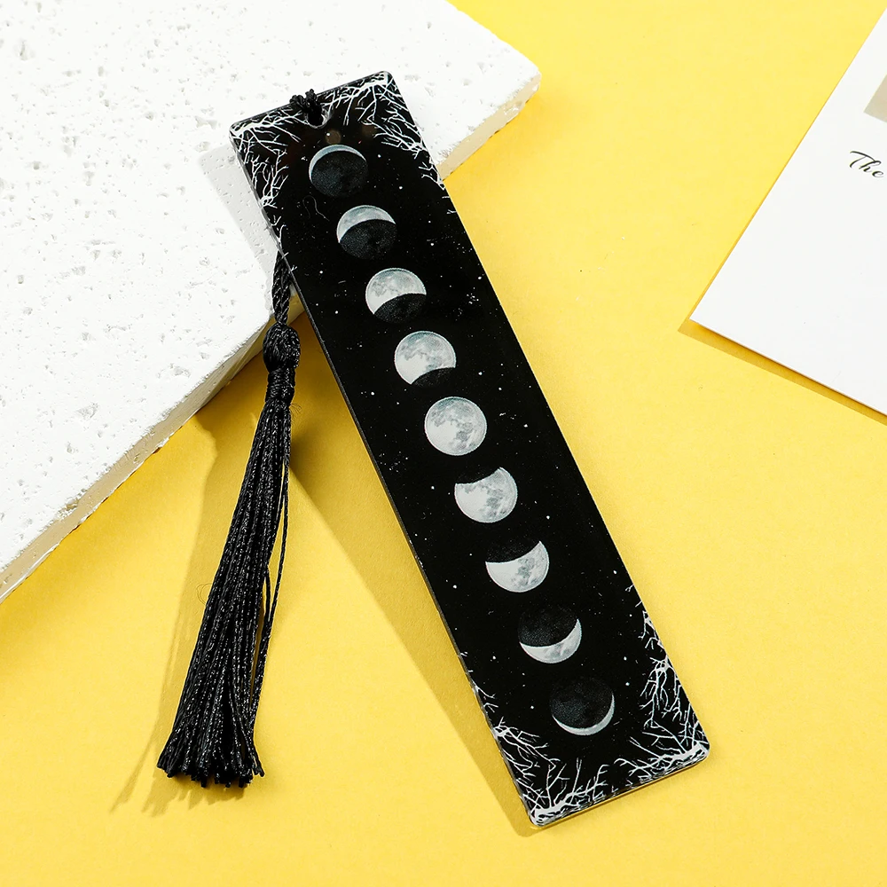 1pcs/2pcs Tree of Life Moon Tarot Element Patter Acrylic Bookmarks Student Learning Supplies Stationery Gifts Decor Gifts