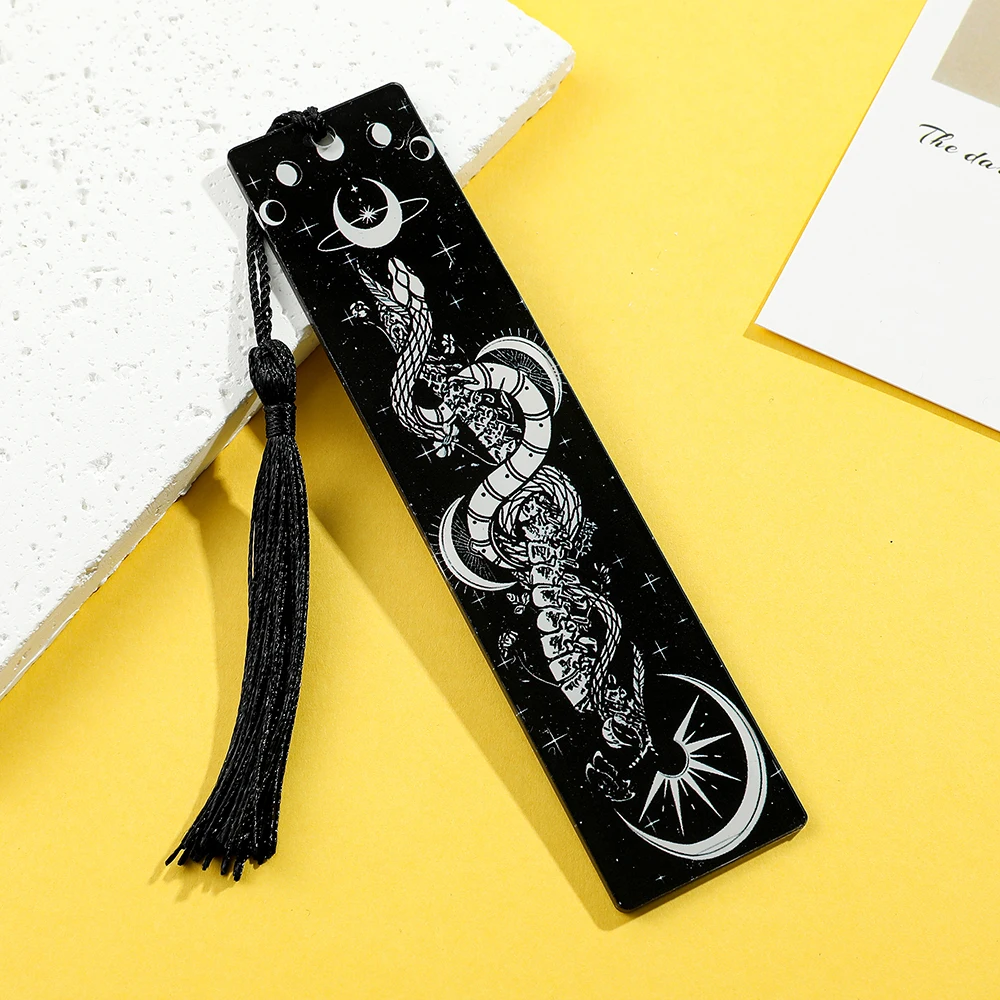 1pcs/2pcs Tree of Life Moon Tarot Element Patter Acrylic Bookmarks Student Learning Supplies Stationery Gifts Decor Gifts