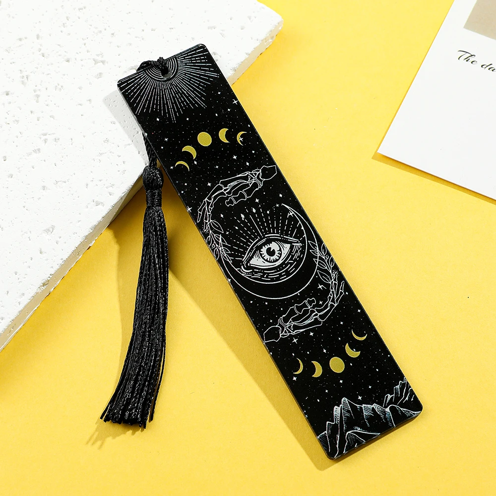 1pcs/2pcs Tree of Life Moon Tarot Element Patter Acrylic Bookmarks Student Learning Supplies Stationery Gifts Decor Gifts