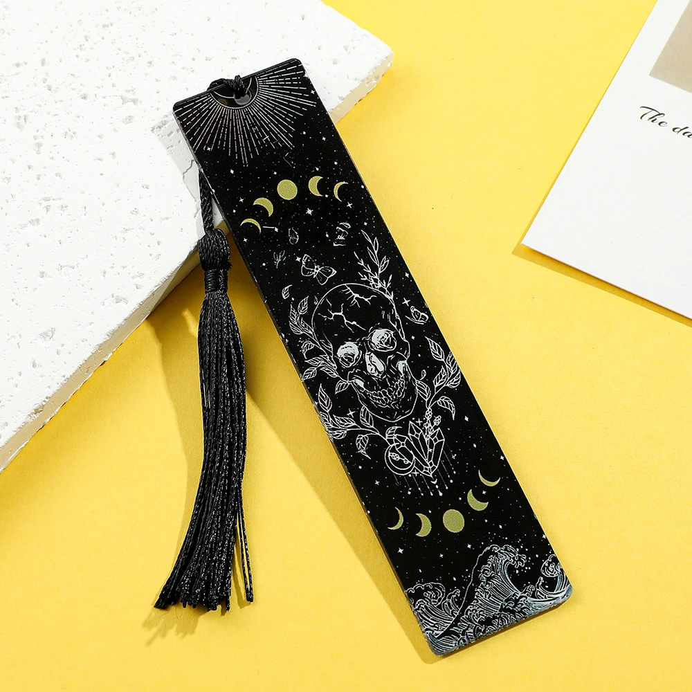 1pcs/2pcs Tree of Life Moon Tarot Element Patter Acrylic Bookmarks Student Learning Supplies Stationery Gifts Decor Gifts