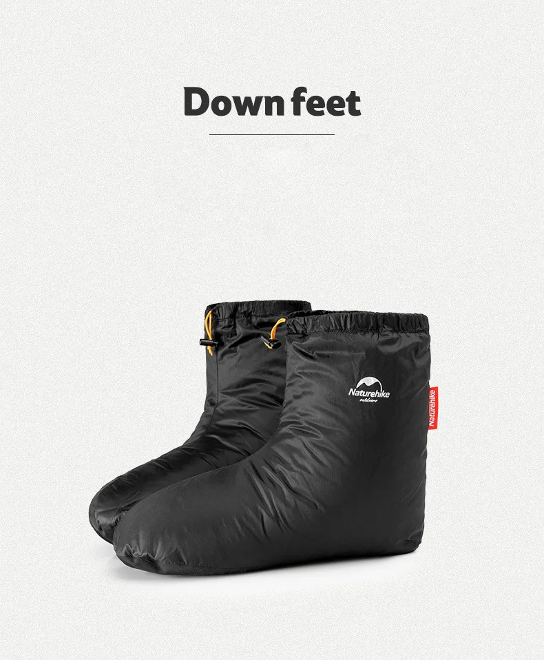 Naturehike Goose Down Socks Water-resistant Windproof Outdoor Thermal Feet Cover Winter Warm Goose Down Boots Unisex Lightweight