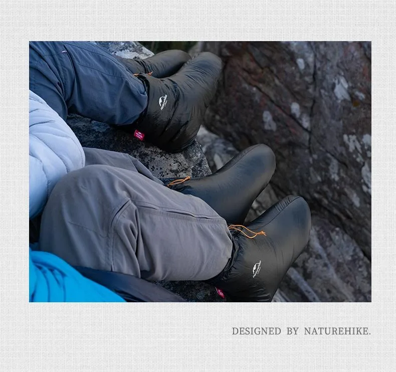Naturehike Goose Down Socks Water-resistant Windproof Outdoor Thermal Feet Cover Winter Warm Goose Down Boots Unisex Lightweight