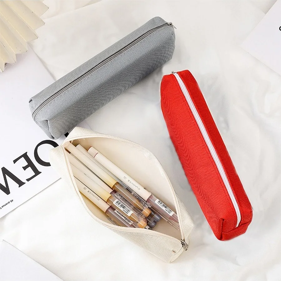 1pc Simple Pencil Case, Portable Pencil Case - Suitable for Office, School, Youth, Girls, Boys, Men and Women!