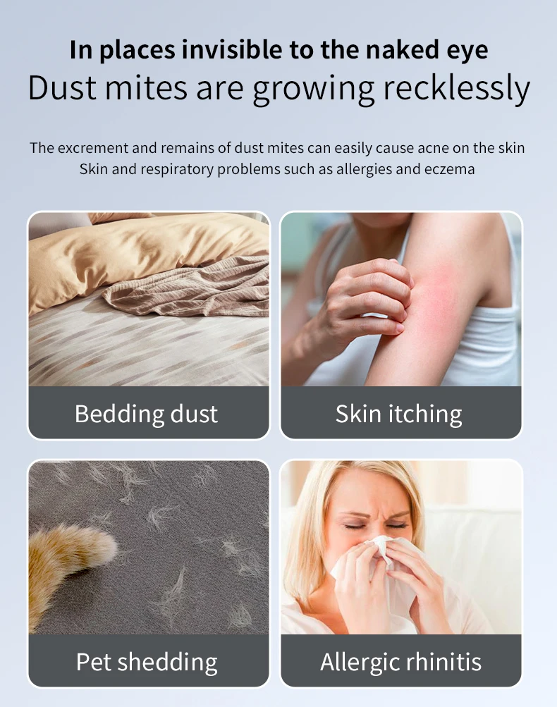 Intelligent Mite Remover Dual Cup Mite Remover Three-stage Mite Remover Bed Mounted Household Vacuum Cleaner