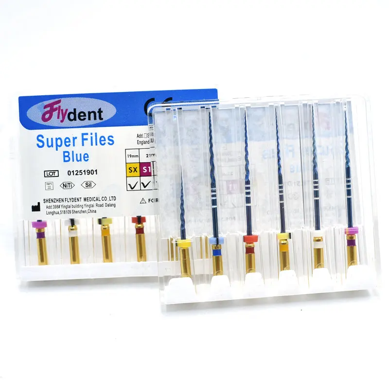 Dental Rotary Super Files Blue Files Rotary Files Niti Heat Activation Endodontic Files Use for Root Canal