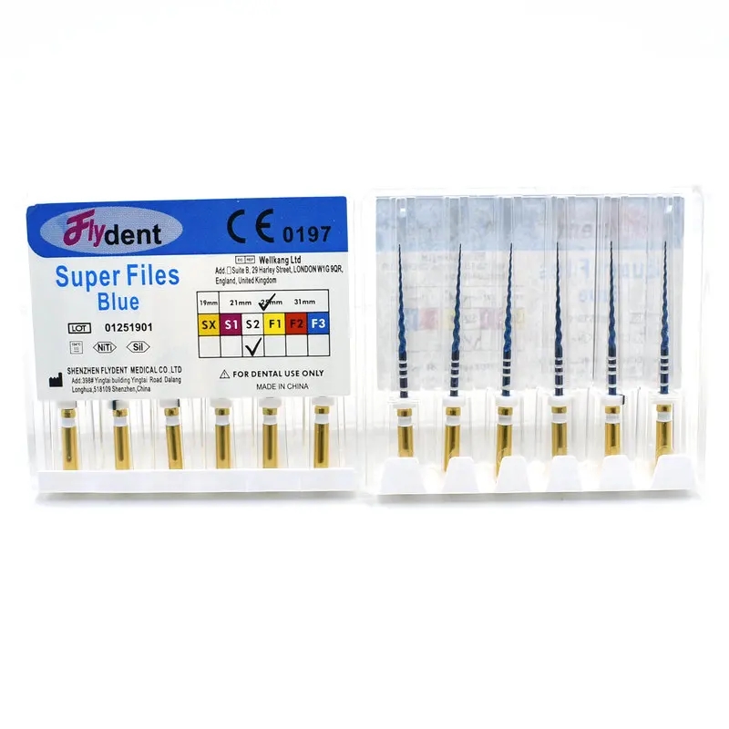 Dental Rotary Super Files Blue Files Rotary Files Niti Heat Activation Endodontic Files Use for Root Canal