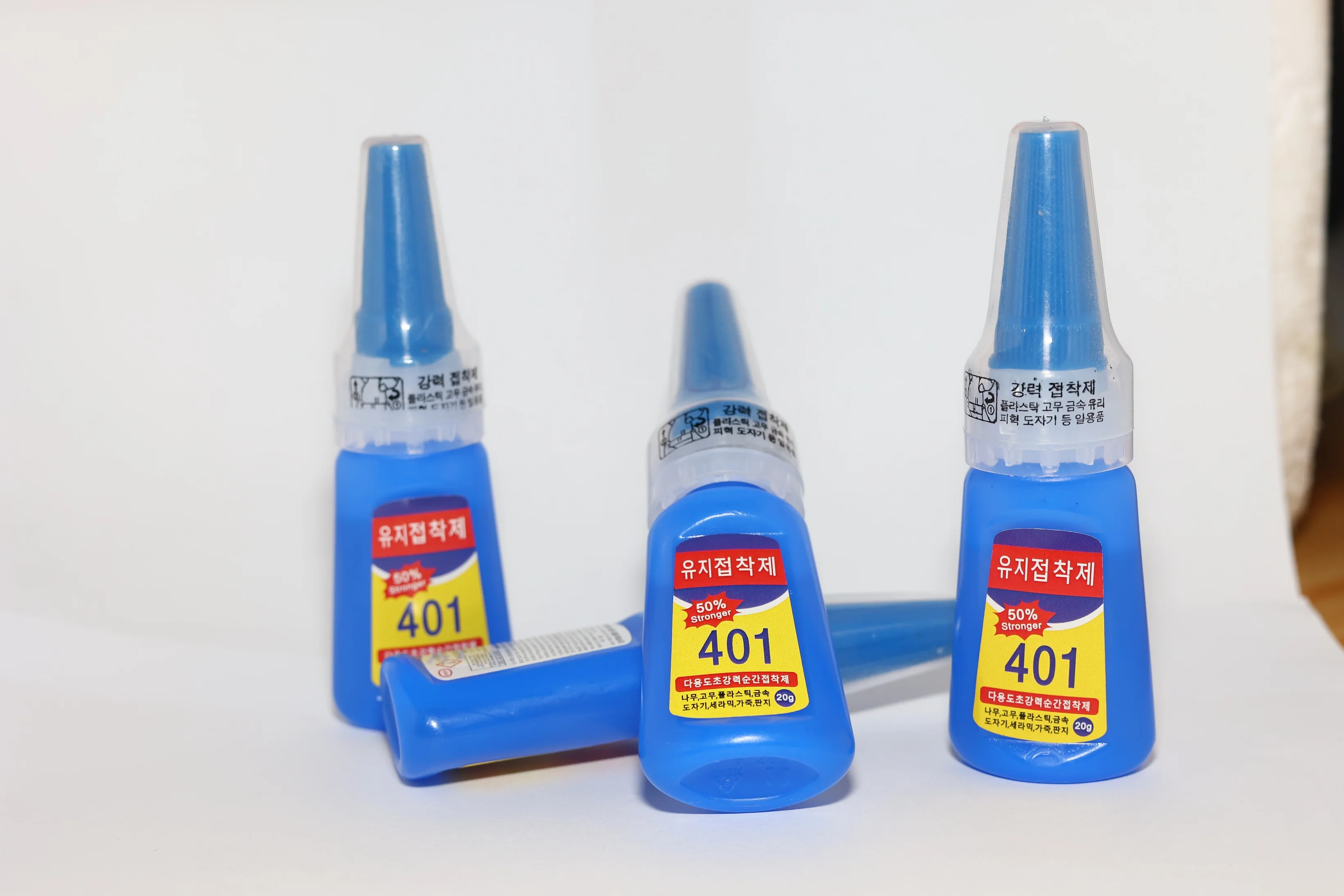 401 Glue Quick-drying Cyanoacrylate Instant Leather Rubber Wood Metal Glass Stronger Multi-Purpose Bonding Glue 20g/1pcs