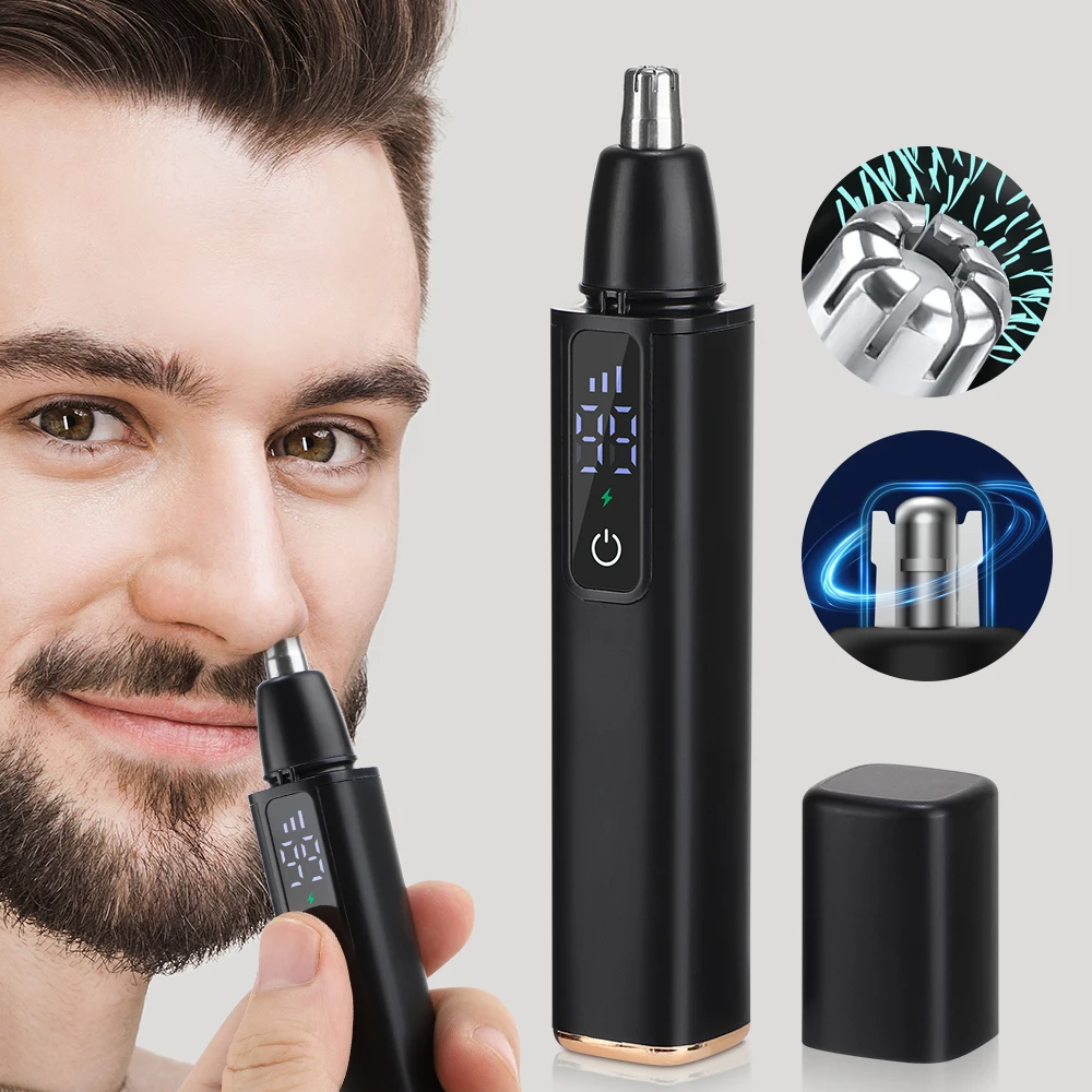 Electric Nose Hair Clipper Rechargeable Automatic Shaving Nose Trimmer Unisex Professional Washable Painless Nose Hair Trimmer