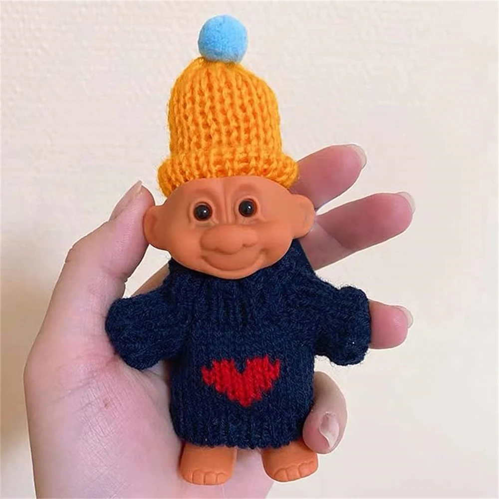 1/100pcs Portable PVC Troll Doll Protective Vintage Classic DIY Doll Decorate Light Holder Cute Troll Anti Fall Storage Case