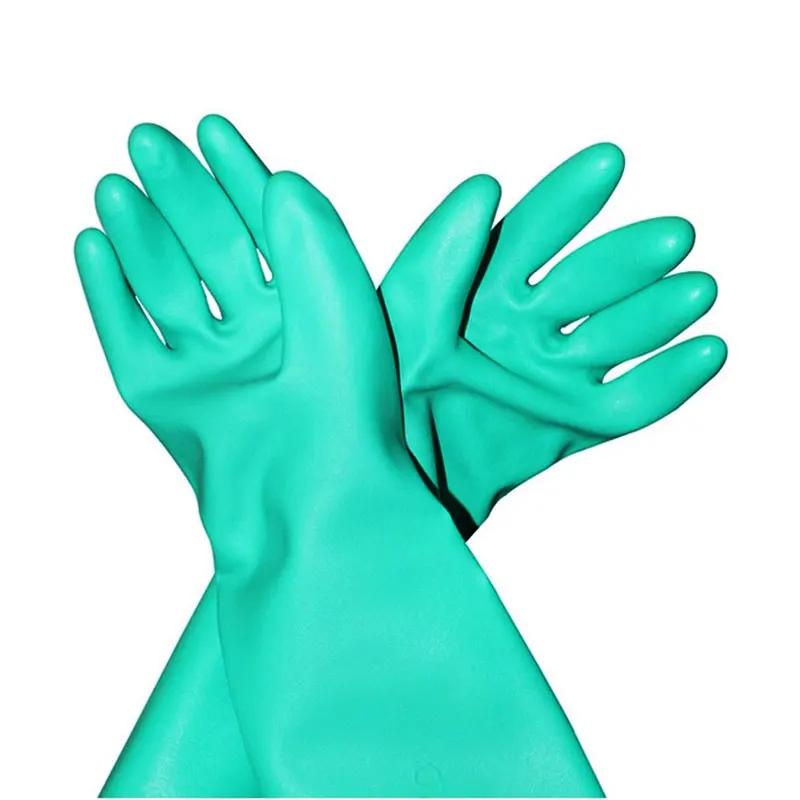NMSAFETY Nitrile Solvent Gloves Oil Resistant Slip-Resistant Glove Chemical Household Cleaning Tools Waterproof Long Glove