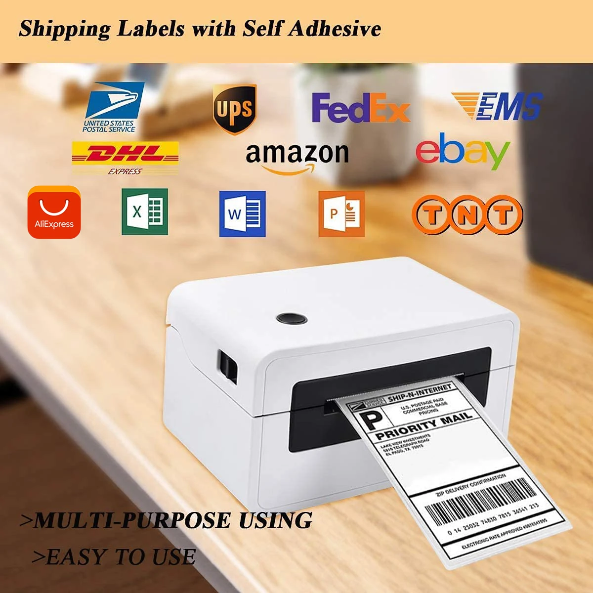 4x6 Inch 500sheets Thermal Shipping Self-adhesive Label Printer Shipping Labels Oil-Proof Labels All-Purpose Sticker Label Paper