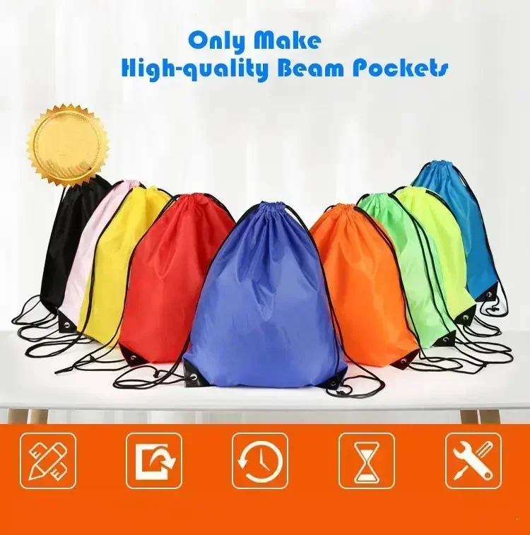 Eco Polyester Bundle Pocket Race Backpack Portable Waterproof Shopping Pack Backpacks Portable Men Women Outdoor Sports Gym Bag